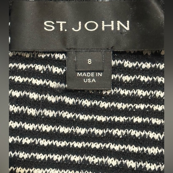 St. John Single Button Checkered Jacket Size 8 - Picture 6 of 9